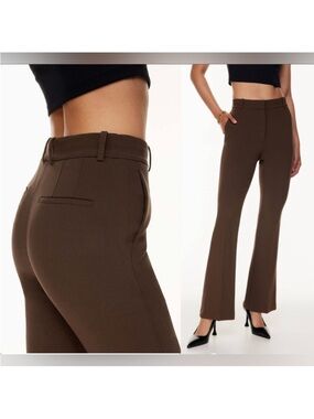 Aritzia Babaton Program Brown Flared Pants